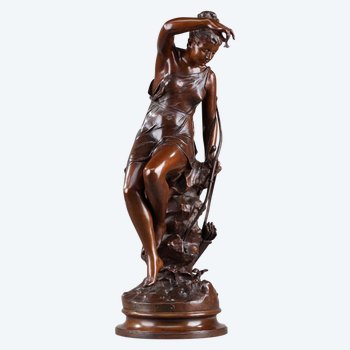 "LA NINFA DI DIANE" IN BRONZO, DA LUCIE SIGNORET-LEDIEU
