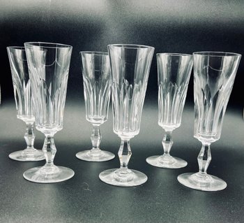 Baccarat 6 flutes à champagne modèle Polignac