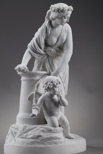 Cookie "Love disarmed by a Vestal" after Louis-Simon Boizot