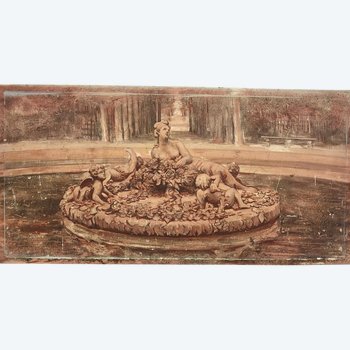 Pittura su studio di fontana, XIX secolo