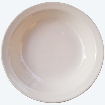 Large hollow dish (restaurant) in white earthenware DIGOIN SARREGUEMINES