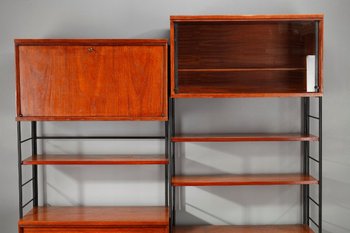 Libreria scandinava in legno anni '60