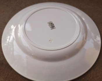 Large white earthenware dish DIGOIN SARREGUEMINES