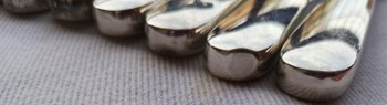 7 dessert knives with silver handles "vieux paris" model Tétard silverware