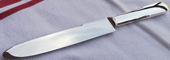 Tafelmesser mit Silbergriff, Minerva-Stempel ODIOT Modell Stil "vieux paris".