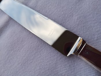 Tafelmesser mit Silbergriff, Minerva-Stempel ODIOT Modell Stil "vieux paris".