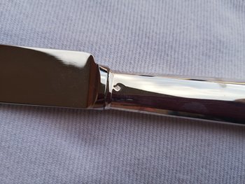 Tafelmesser mit Silbergriff, Minerva-Stempel ODIOT Modell Stil "vieux paris".