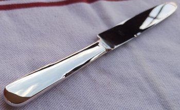 Tafelmesser mit Silbergriff, Minerva-Stempel ODIOT Modell Stil "vieux paris".
