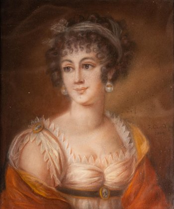 Pastel Portrait d'Une Elegante