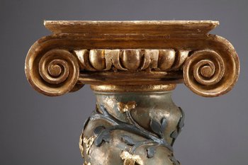Pair of Baroque Twisted Columns, 17th Century