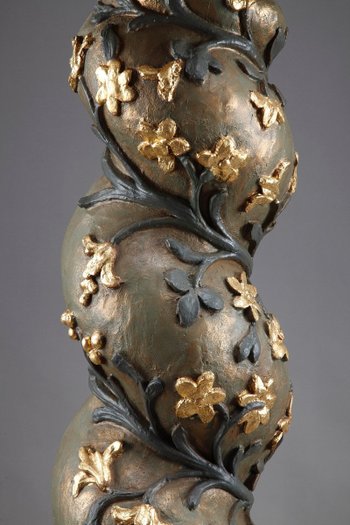 Pair of Baroque Twisted Columns, 17th Century