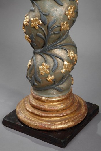 Pair of Baroque Twisted Columns, 17th Century