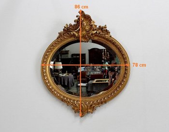 Grande specchiera ovale - Seconda metà del XIX secolo