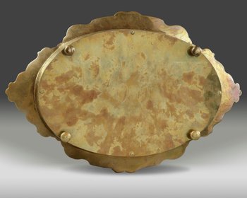 A Bronze Cloisonnee Cup And Porcelain Plate 19th Century