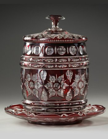 Bohemian Crystal Punch Bowl