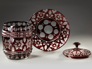 Bohemian Crystal Punch Bowl