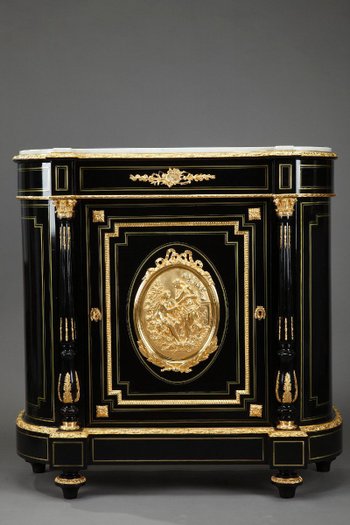 Napoleon III Buffet In Blackened Wood And Gilded Bronzes