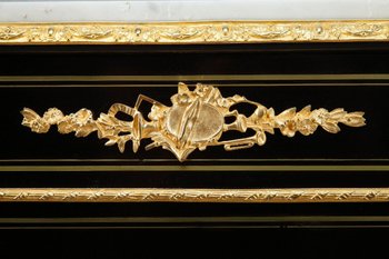 Napoleon III Buffet In Blackened Wood And Gilded Bronzes