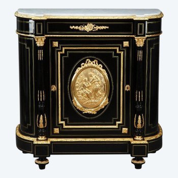 Napoleon III Buffet In Blackened Wood And Gilded Bronzes
