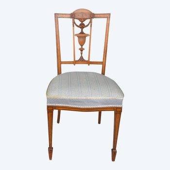 Série De 6 Chaises Anglaises En  Satinwood Estampillées Maple And Co