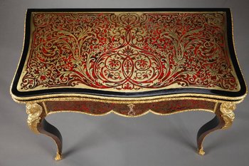 Console-table à Jeu En Marqueterie Boulle
