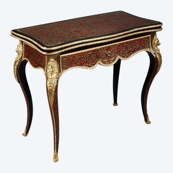 Boulle Marquetry Game Console Table