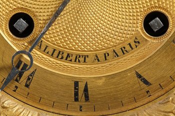 Alabaster clock "The Rape of Europa