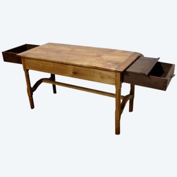 Rectangular table in solid cherry wood - Mid 19th century