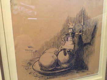 Hélène VOGT "Poupée sur un plat de pommes" (Puppe auf einem Apfelteller)