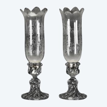 Pair Of Crystal Lanterns