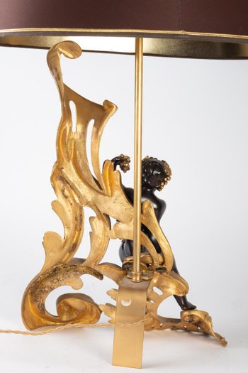 Paire De Chenets Montés En Lampes époque XIXe