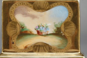 Pair Of Oratory Vases In Paris Porcelain