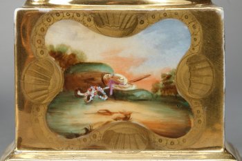 Pair Of Oratory Vases In Paris Porcelain