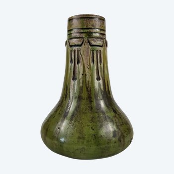 Art nouveau stoneware vase signed Alexandre Bigot (1862-1927)