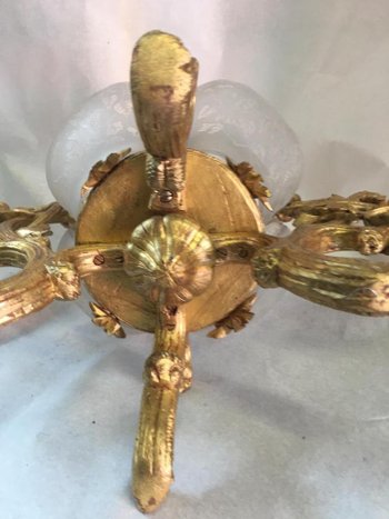Crystal Cup On A Gilded Wood Base, 19th Century