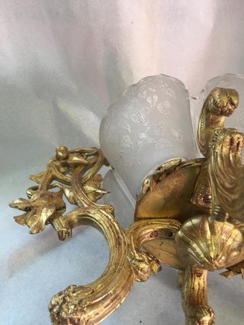 Crystal Cup On A Gilded Wood Base, 19th Century