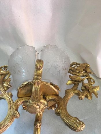 Crystal Cup On A Gilded Wood Base, 19th Century