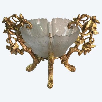 Crystal Cup On A Gilded Wood Base, 19th Century