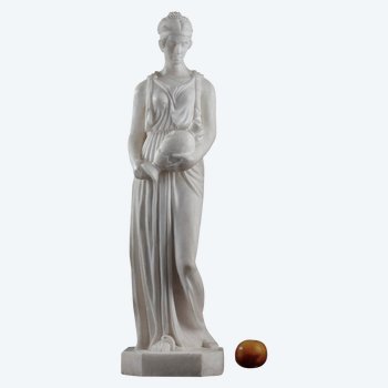 Scultura in alabastro La Samaritaine, periodo Art Déco