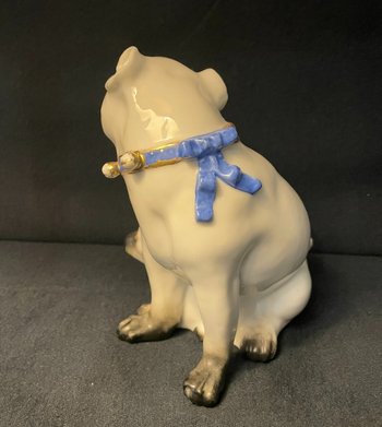 Pug and her little one in porcelain. Samson after Meissen