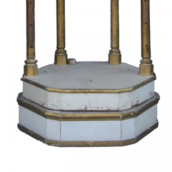 Church Canopy In Wood And Gilded Stucco In Gothic Style