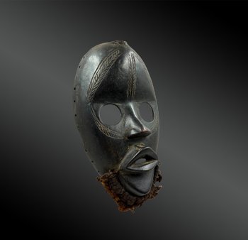 MASCHERA DA CORSA "Gunye Ge" - Cultura Dan, Costa d'Avorio settentrionale - Prima metà del XX secolo