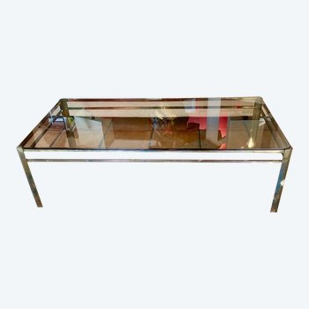 Jacques Quinet Bronze Coffee Table For Maison Malabert