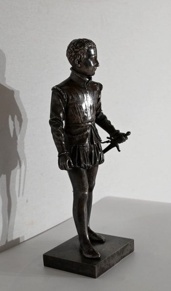 Bronzo Henri IV jeune, dopo F.J Bosio - Fine XIX secolo