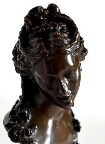 Bronze, Büste einer Dame - Ende 19.
