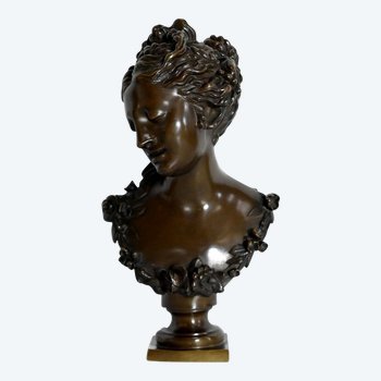 Bronzo, busto di donna - Fine XIX secolo