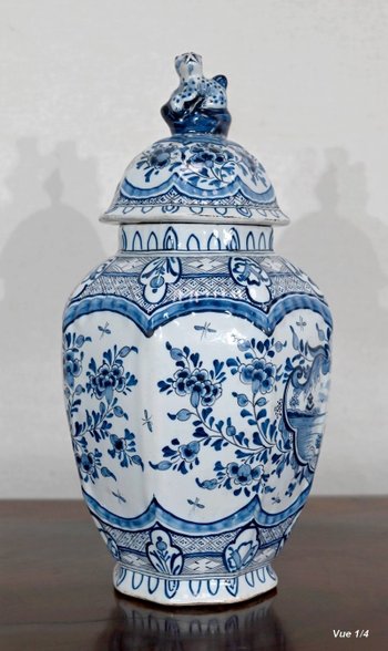 Delft earthenware vase - Early XXth century