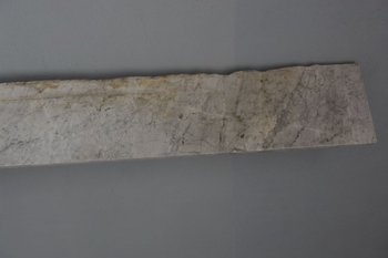 Large Old Fireplace In White Veined Marble Louis XVI
