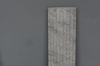 Large Old Fireplace In White Veined Marble Louis XVI