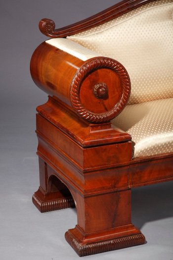 Canapé Biedermeier En Acajou, Autriche 1830